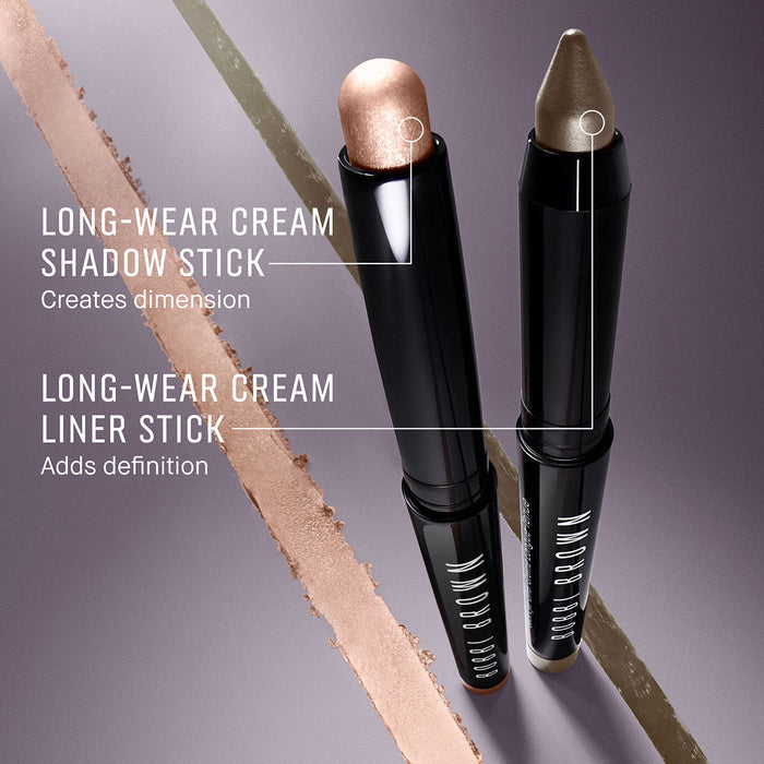 Before and after results of using Bobbi Brown Long-Wear Cream Eyeliner Stick variant: Panther