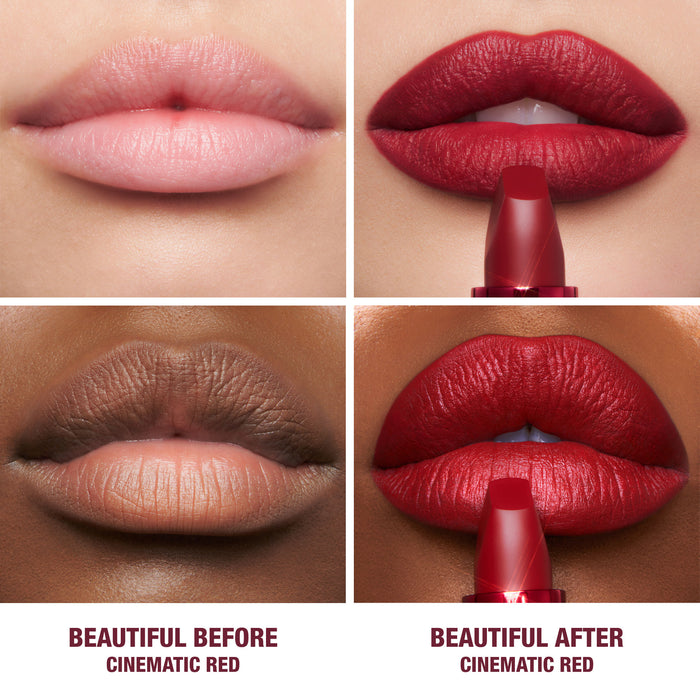 Before and after results of using   variant: Cinematic Red