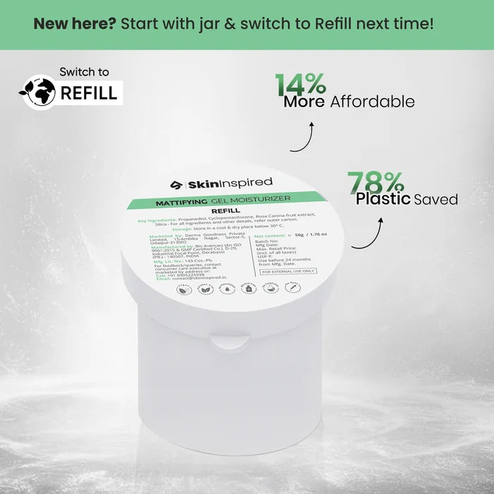 SkinInspired Eco Freindly Mattifying Gel Refill