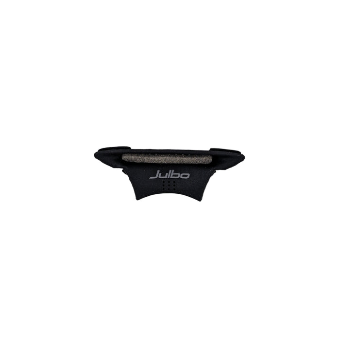 Black Julbo USA Micropore Parts replacement nose piece with foam padding for sports sunglasses, shown on a white background. #color_micropore-nose-bridge-black