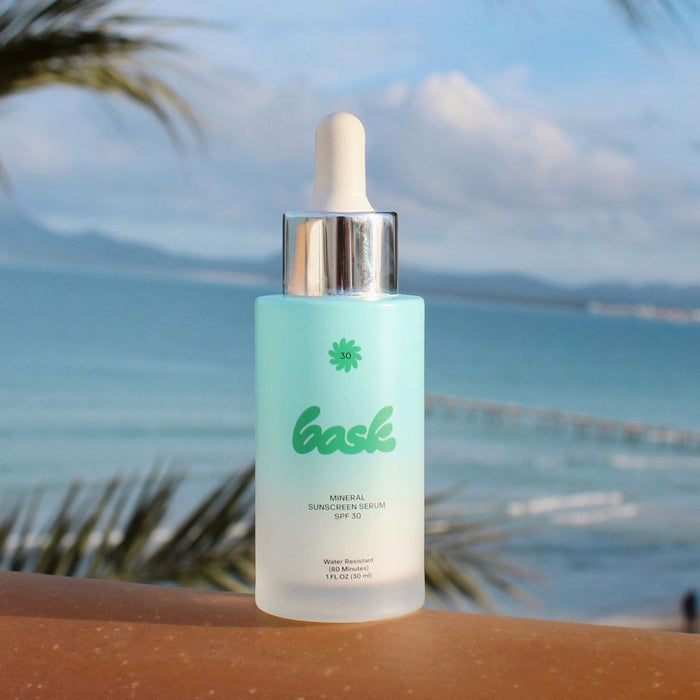 Lifestyle image of Bask Suncare Mineral Sunscreen Serum SPF 30 variant: Default Title