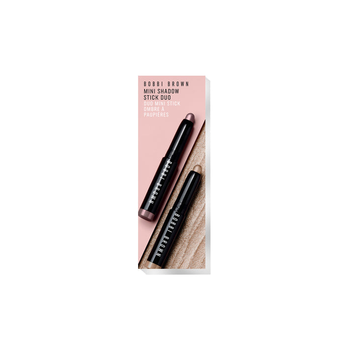 Image of the Bobbi Brown Mini Long-Wear Cream Eyeshadow Stick Duo (Limited Edition) variant: Dusty Mauve/Mica box