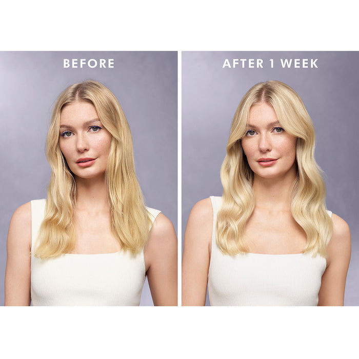 Before and after results of using Moroccanoil Moroccanoil Treatment Purple