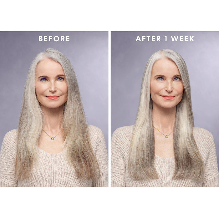 Before and after results of using Moroccanoil Moroccanoil Treatment Purple