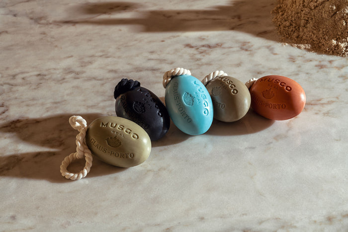 Before and after results of using Claus Porto Musgo Real Soap on a Rope 1887
