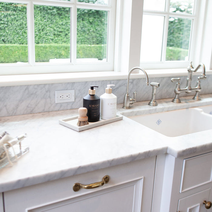 Lifestyle image of L’Avant Collective Natural Wood Dish Scrubber