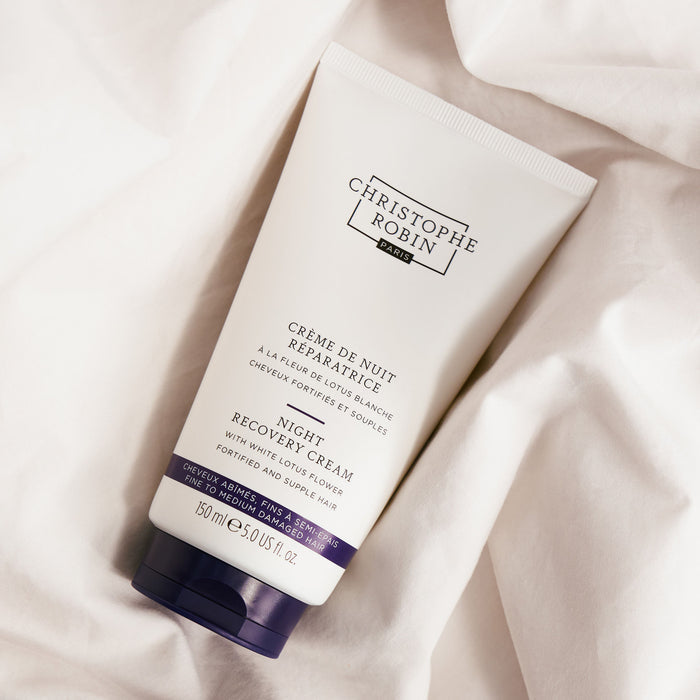 Lifestyle image of Christophe Robin Night Recovery Cream With White Lotus Flower