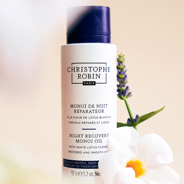 Swatch image of Christophe Robin Night Recovery Monoï Oil with White Lotus Flower