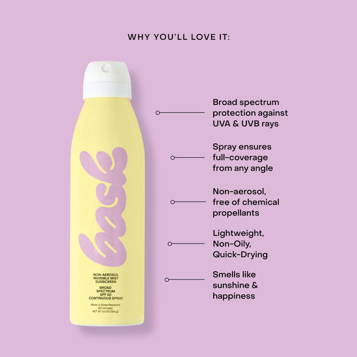 Lifestyle image of  Bask Non-Aerosol Spray SPF 50 variant: Default Title