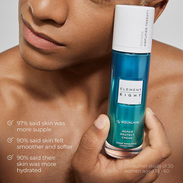 Model image of Element Eight O2 Squalane Repair Protect Moisturizer for Redness and Post-Procedure Skin Repair variant: 1.7 fl oz