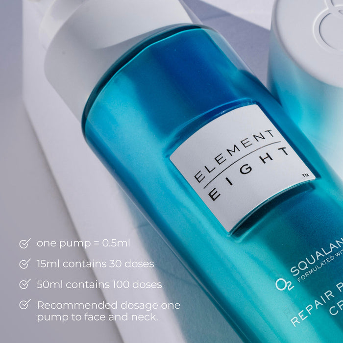 Information related to Element Eight O2 Squalane Repair Protect Moisturizer for Redness and Post-Procedure Skin Repair