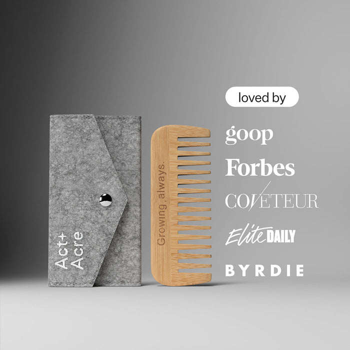 Lifestyle image of Act+Acre Organic Bamboo Comb