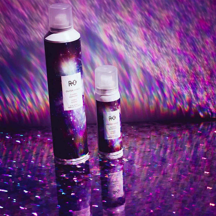 Lifestyle image of R+Co Outer Space Flexible Hairspray variant: 9.5 fl oz