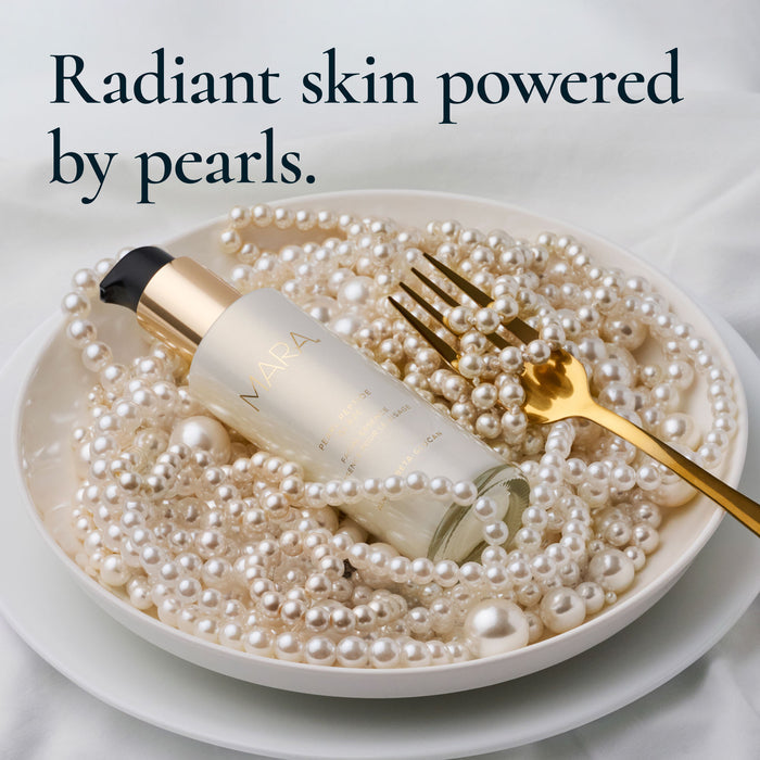 Lifestyle image of Mara Pearl Peptide Glaze Hydrating Facial Essence