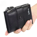 Premium Baellerry Buffalo Leather Trifold Wallet – Classic Black
