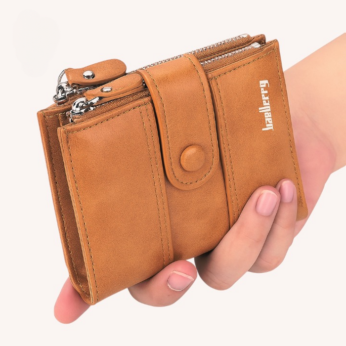 Premium Baellerry Buffalo Leather Trifold Wallet – Classic Black