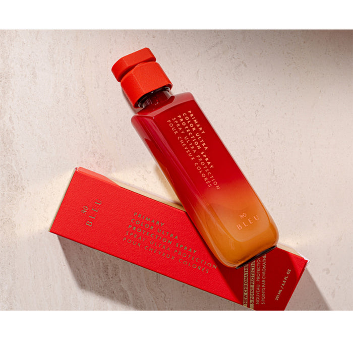 Lifestyle image of R+Co Bleu Primary Color Ultra Protection Spray