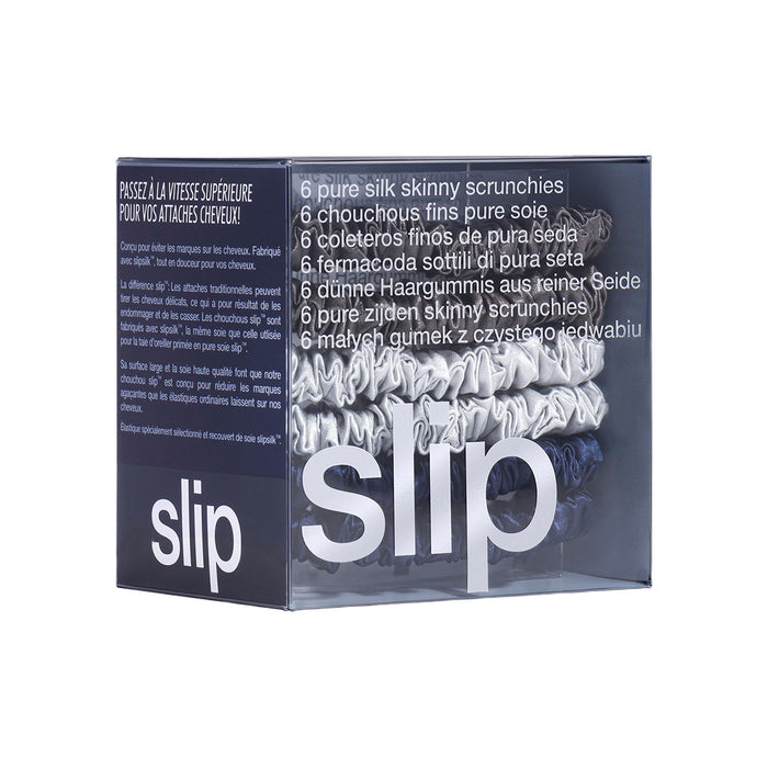 Side image of Slip Pure Silk Skinny Scrunchies variant: Midnight
