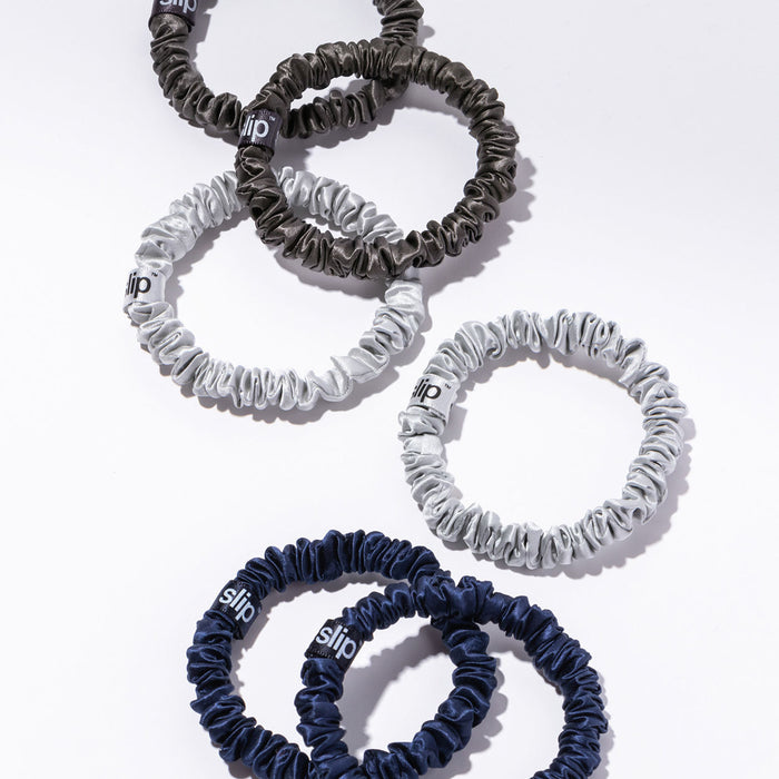 Lifestyle image of Slip Pure Silk Skinny Scrunchies variant: Midnight