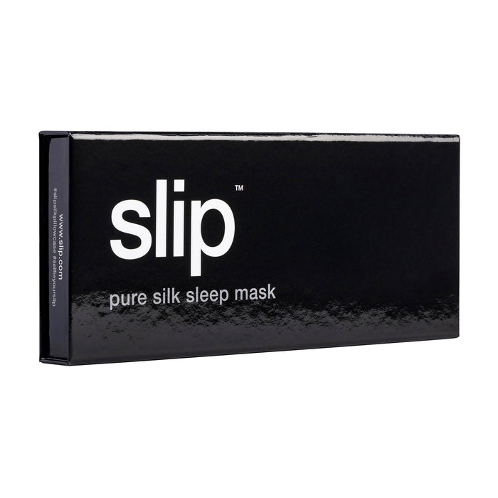 Image of an open Slip Pure Silk Sleep Mask variant: Black