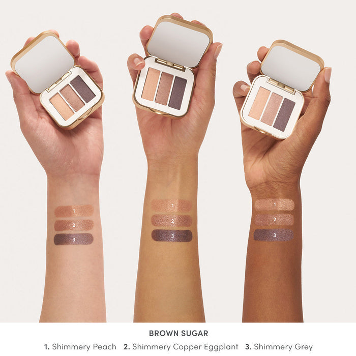 Swatch image of Jane Iredale PurePressed Eye Shadow Triple variant: Brown Sugar