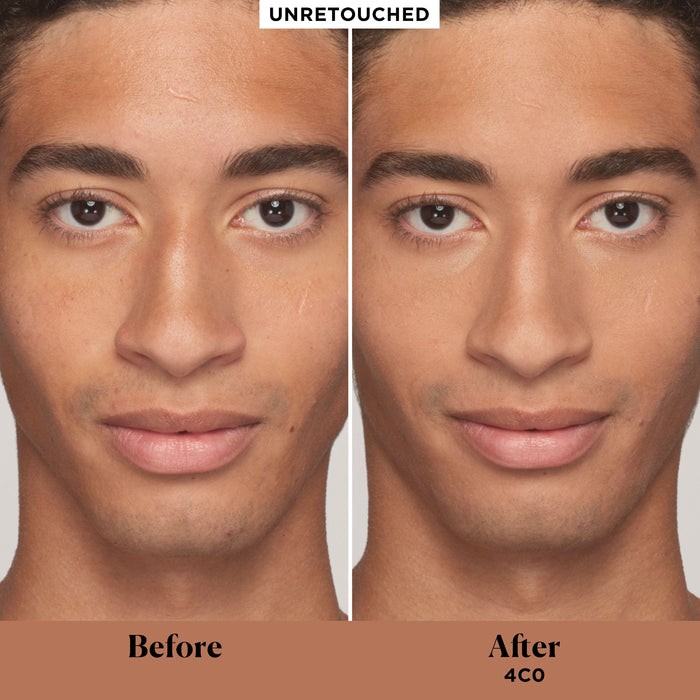 Before and after results of using Laura Mercier Real Flawless Weightless Perfecting Concealer variant: 4C0
