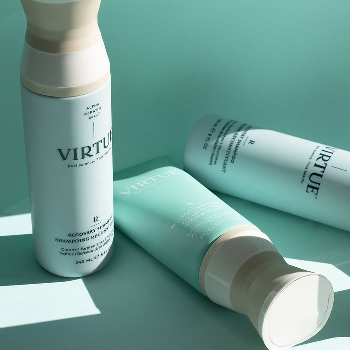 Lifestyle image of Virtue Recovery Conditioner variant: 2 fl oz (Travel)