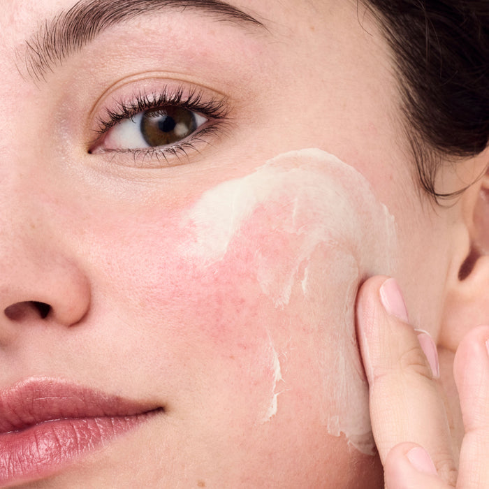 Model image of Clinique Redness Solutions Daily Relief Cream With Probiotic Technology