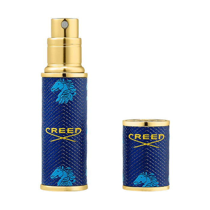 Image of an open Creed Refillable Travel Perfume Atomizer variant: Blue