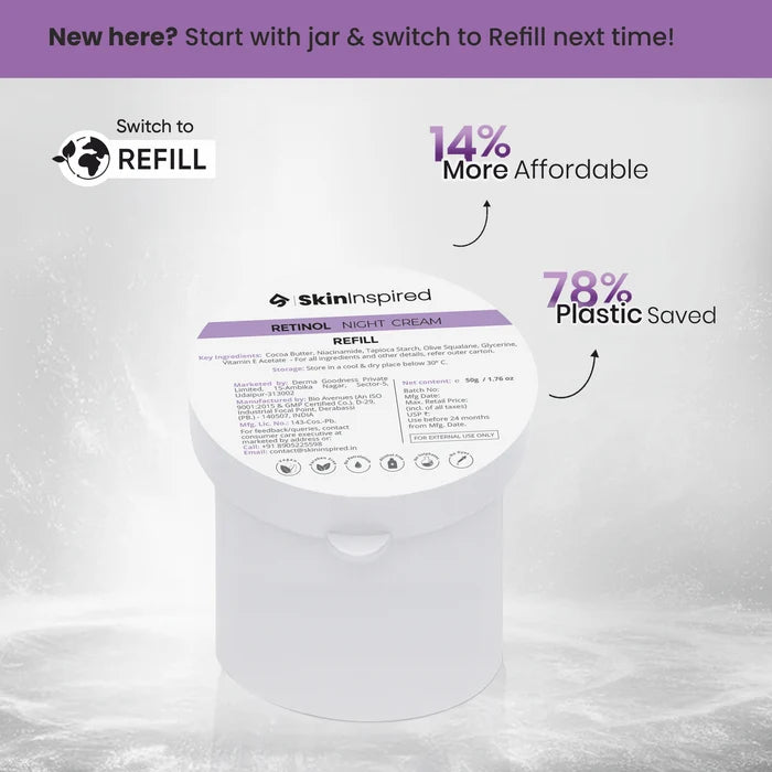 SkinInspired Eco Friendly Retinol Refill without Jar