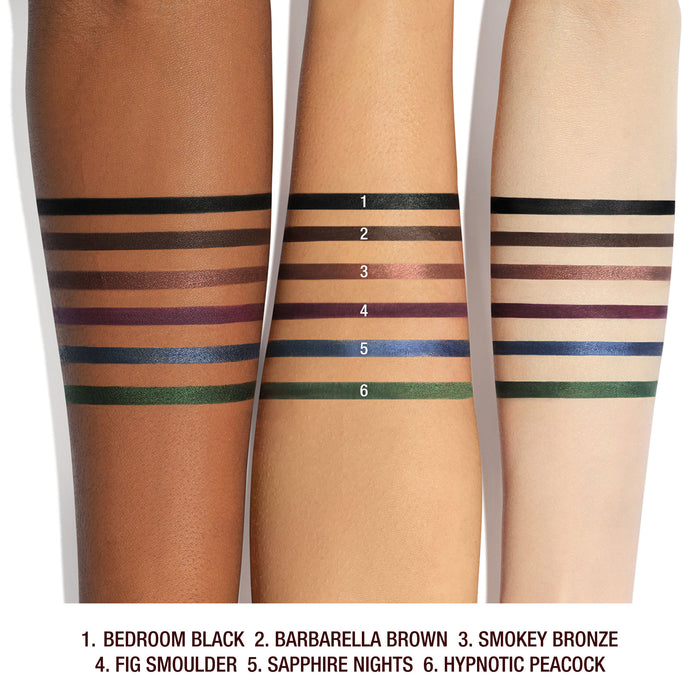 An arm swatch of Charlotte Tilbury Rock N Kohl Eyeliner variant: Barbarella Brown