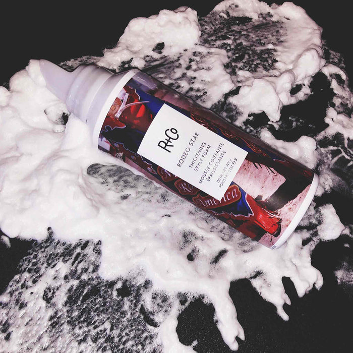 Lifestyle image of R+Co Rodeo Star Thickening Style Foam