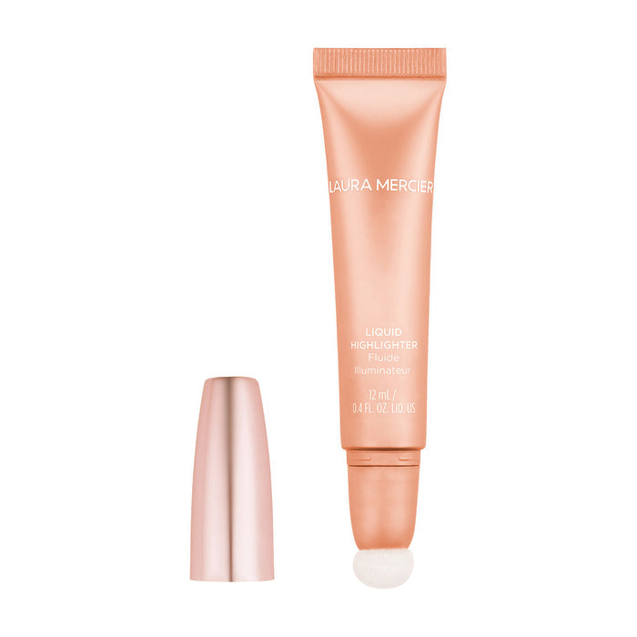 Image of an open Laura Mercier RoseGlow Liquid Highlighter variant: Gold Glow