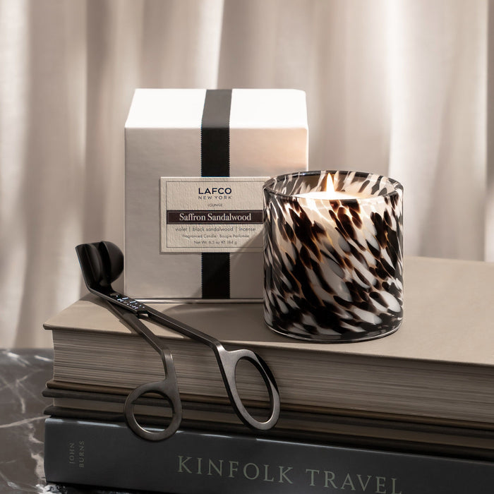 Lifestyle image of Lafco Saffron Sandalwood Candle  variant: 15.5 oz (Signature)