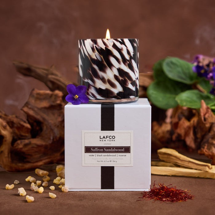 Lifestyle image of Lafco Saffron Sandalwood Candle  variant: 15.5 oz (Signature)