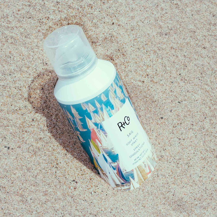 Lifestyle image of R+Co Sail Soft Wave Spray variant: 5.2 oz