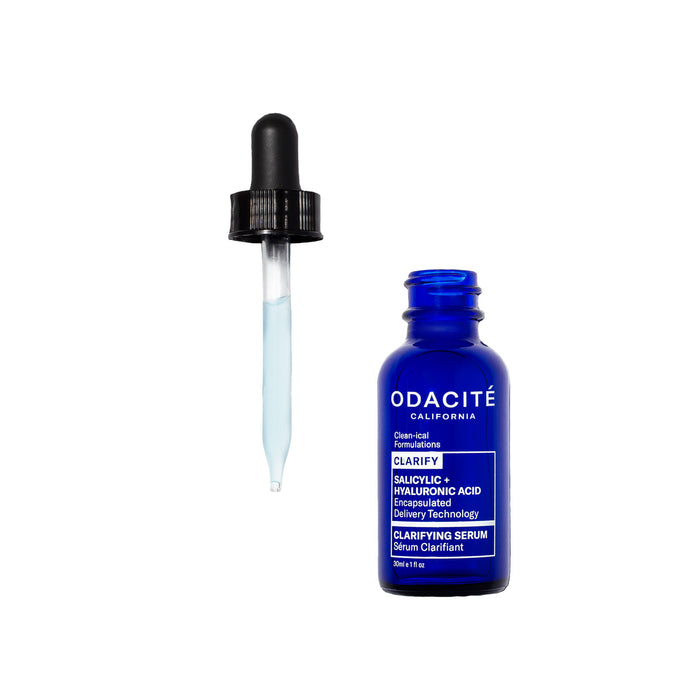 Image of an open Odacité Salicylic and Hyaluronic Acid Clarifying Serum
