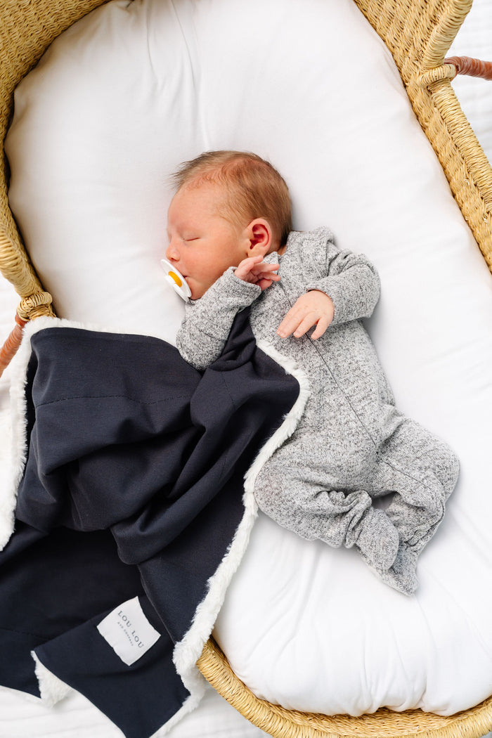 Sam Plush Knit Zipper Footies