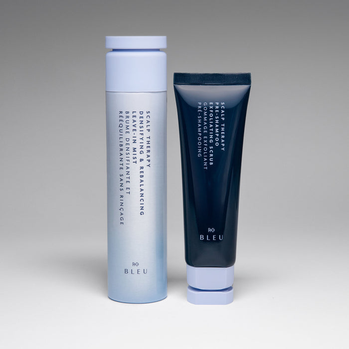 Lifestyle image of R+Co Bleu Scalp Therapy Pre-Shampoo Exfoliating Scrub