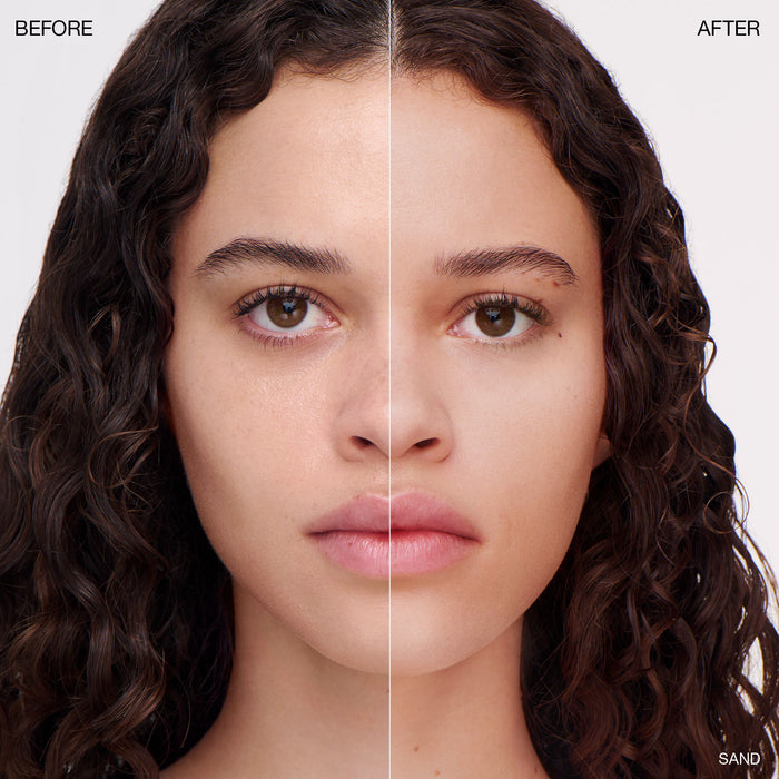 Before and after results of using   variant: Sand