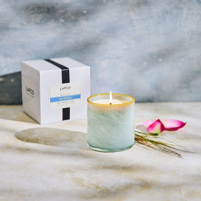 Lifestyle image of Lafco Sea and Dune Candle variant: 15.5 oz (Signature)