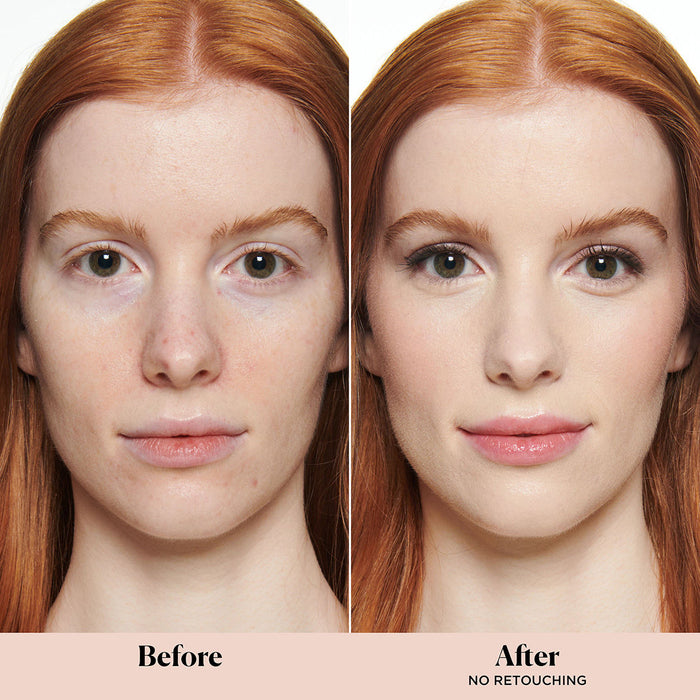 Before and after results of using Laura Mercier Secret Camouflage Concealer Duo Stick variant: 0.5N