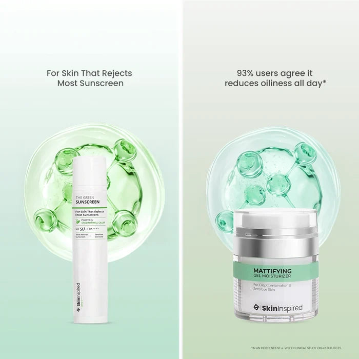 Mineral Sunscreen and Mattifying Gel Moisturizer | SkinInspired