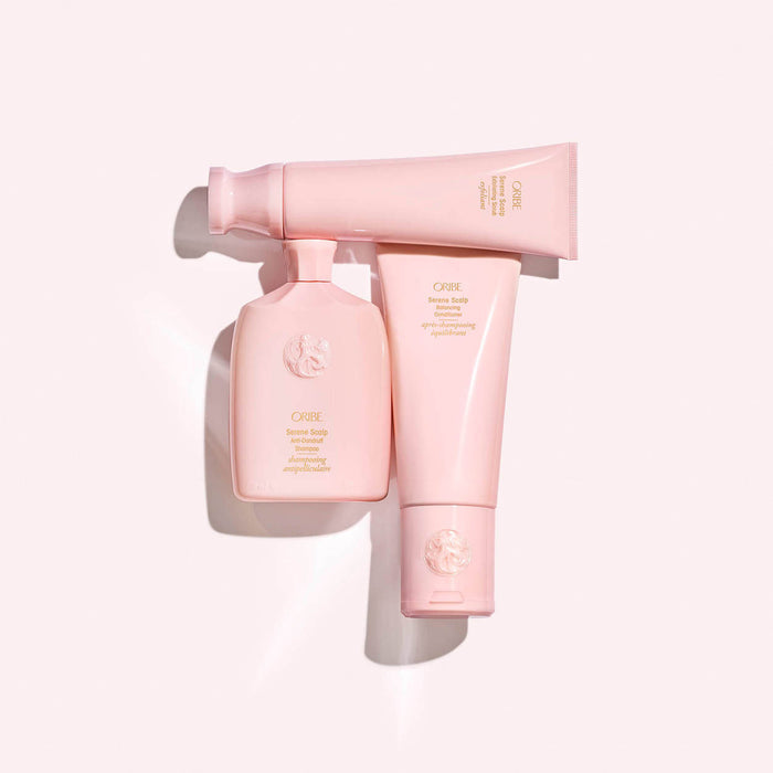 Lifestyle image of Oribe Serene Scalp Exfoliating Scrub with BHA & AHA