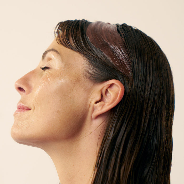 Model image of Christophe Robin Shade Variation Mask Warm Chestnut