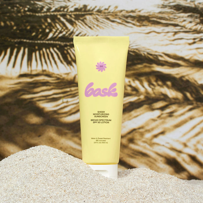 Lifestyle image of Bask Suncare Sheer Moisturizing Lotion SPF 50 variant: Default Title