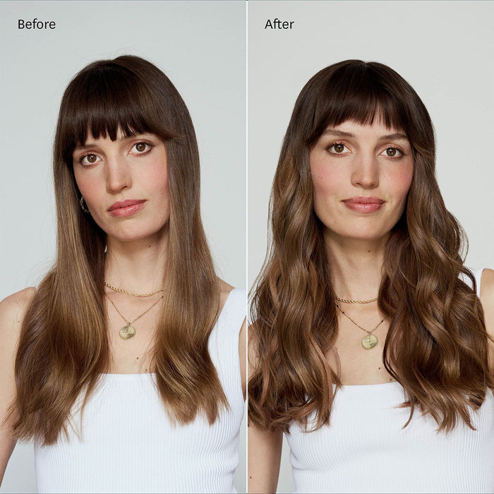 Before and after results of using T3 SinglePass Curl X 1.25"