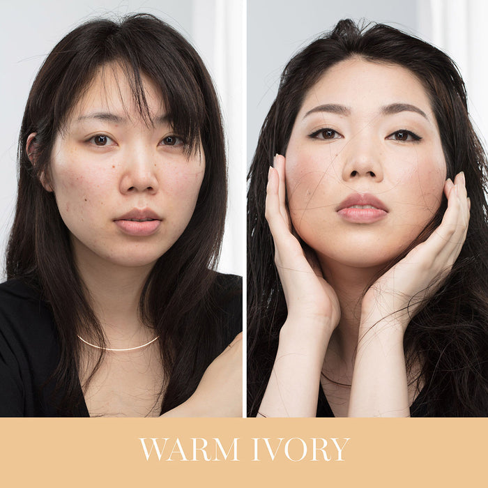 Before and after results of using   variant: Warm Ivory