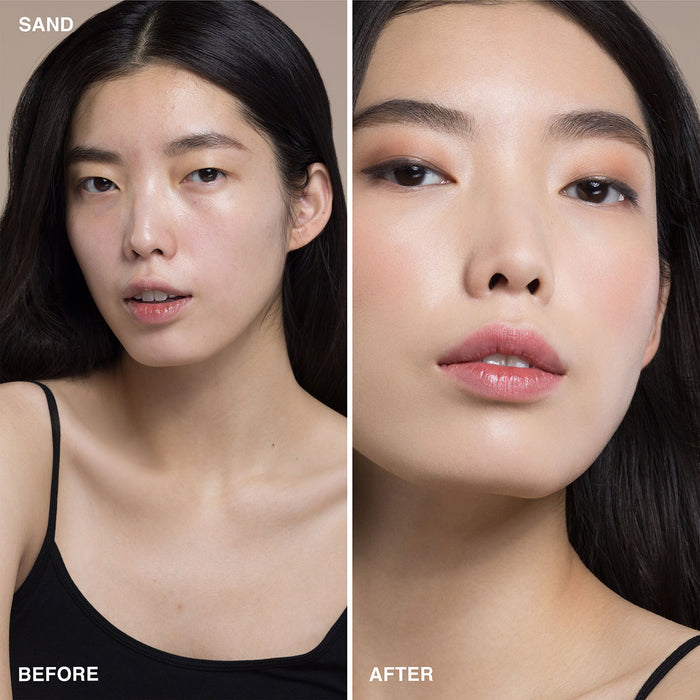 Before and after results of using   variant: Sand