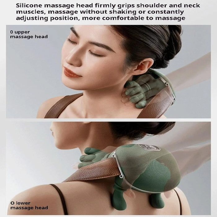 Smart Shiatsu Neck & Shoulder Massager with Heat – Deep Kneading Pain Relief Device